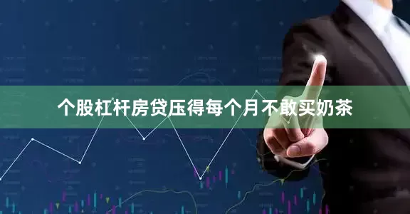个股杠杆房贷压得每个月不敢买奶茶